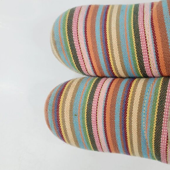 Dansko Women's Multicolor Striped Vegan Espadrille Style Casual Clogs Size 7.5 - Picture 3 of 8